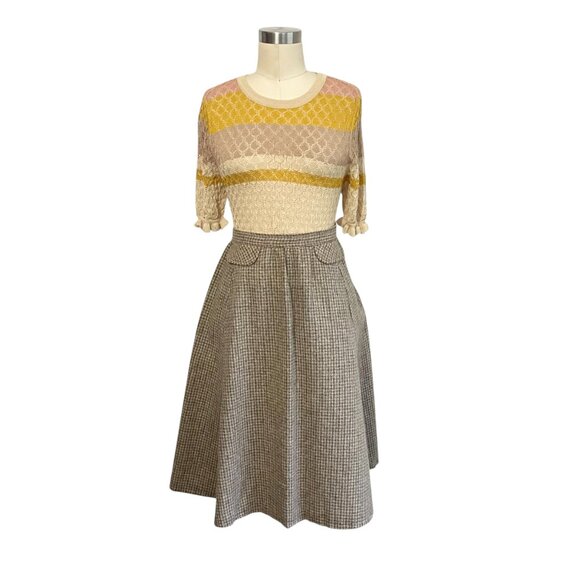 Autumn Fall Color Open Weave Knit Top - S - Picture 3 of 4